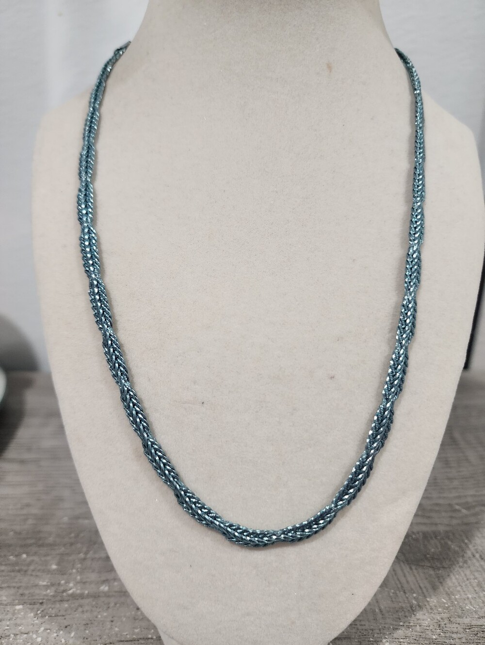 Blue Braided Rope Chain Necklace - Alexa  Rae - Picture 3 of 3